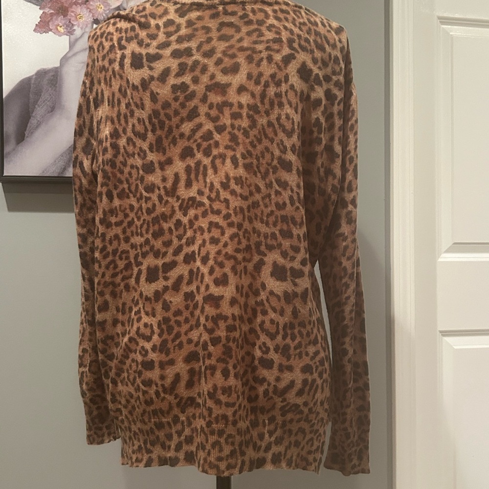 Vici Leopard Print Lightweight Pullover Sweater W… - image 2